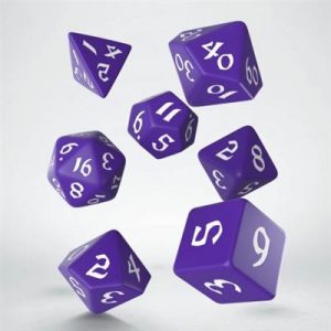 Classic Runic Purple & white Dice Set (7)-SCLR08