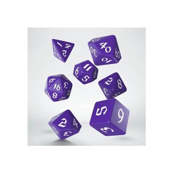 Classic Runic Purple & white Dice Set (7)-SCLR08