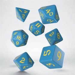 Classic Runic Blue & yellow Dice Set (7)-SCLR11