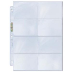 UP - Platinum 8-Pocket Page with 3-1/2" X 2-3/4" (100 Pages)-81421 / 208D