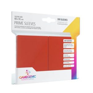 Gamegenic - Prime Sleeves Red (100 Sleeves)-GGS10015ML