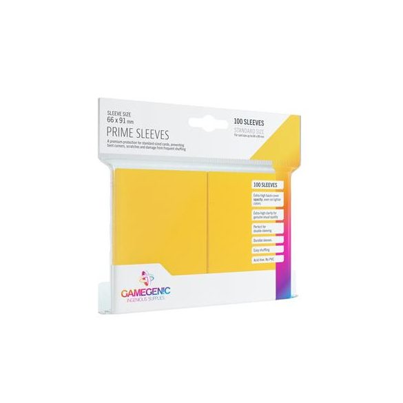 Gamegenic - Prime Sleeves Yellow (100 Sleeves)-GGS10020ML