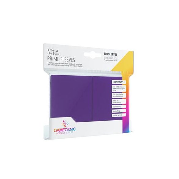 Gamegenic - Prime Sleeves Purple (100 Sleeves)-GGS10021ML