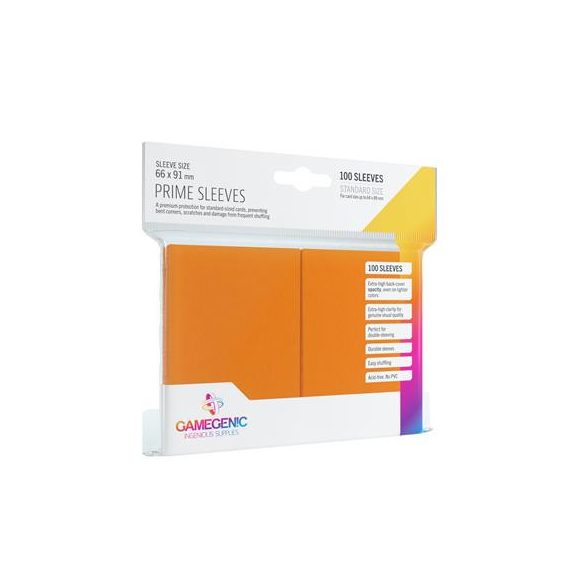 Gamegenic - Prime Sleeves Orange (100 Sleeves)-GGS10023ML