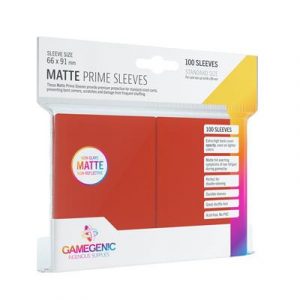 Gamegenic - Matte Prime Sleeves Red (100 Sleeves)-GGS10027ML