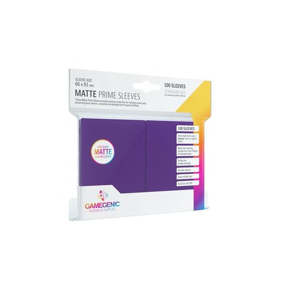 Gamegenic - Matte Prime Sleeves Purple (100 Sleeves)-GGS10033ML
