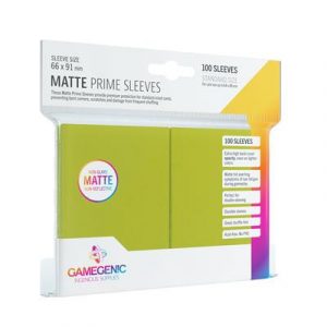 Gamegenic - Matte Prime Sleeves Lime (100 Sleeves)-GGS10034ML