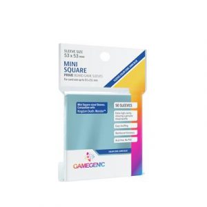 Gamegenic - PRIME Mini Square-Sized Sleeves 53 x 53 mm - Clear (50 Sleeves)-GGS10047ML