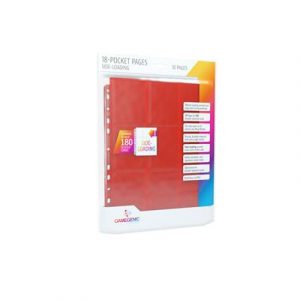 Gamegenic - Sideloading 18-Pocket Pages 10 pcs pack Red-GGS30007ML
