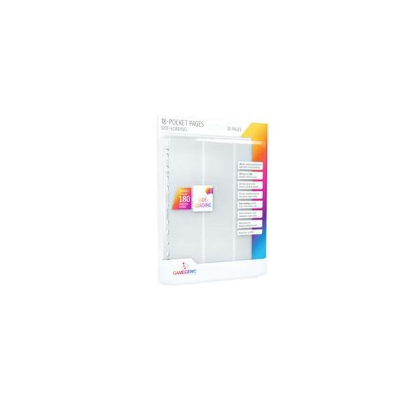 Gamegenic - Sideloading 18-Pocket Pages 10 pcs pack White-GGS30009ML