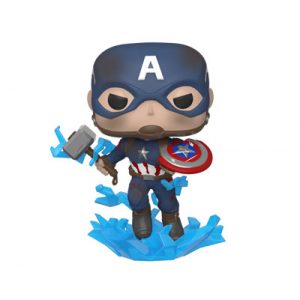 Funko POP! Endgame - Capt A w/Broken Shield & Mjolnir Vinyl Figure 10cm-FK45137