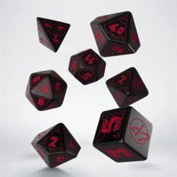 Cyberpunk Red Dice Set - Blood over Chrome-SCPU01