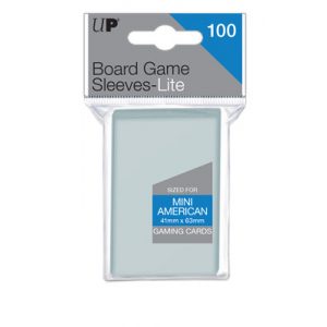 UP - Lite Mini American Board Game Sleeves 41mm x 63mm (100 Sleeves)-85940