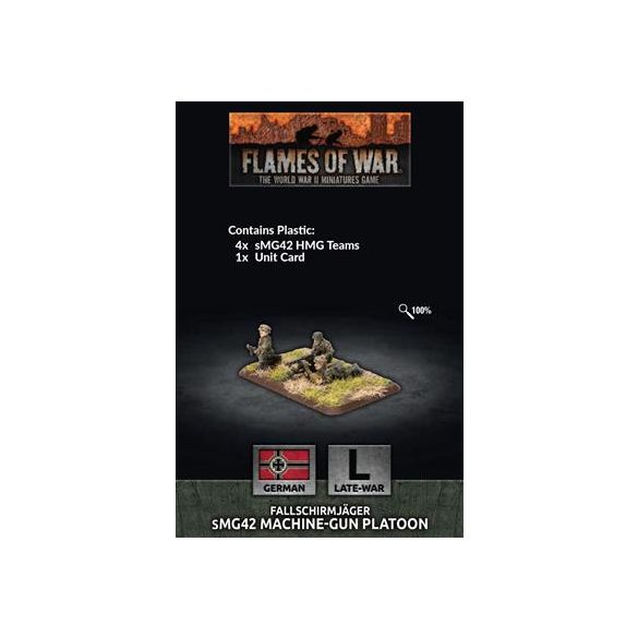 Flames Of War - Fallschirmjager HMG Platoon (x4 Plastic)-GE770