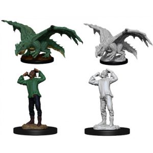 D&D Nolzur's Marvelous Miniatures - Green Dragon Wyrmling & Afflicted Elf-WZK90029