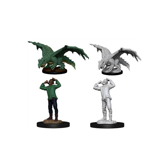 D&D Nolzur's Marvelous Miniatures - Green Dragon Wyrmling & Afflicted Elf-WZK90029