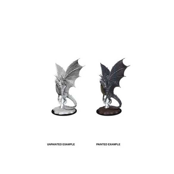 D&D Nolzur's Marvelous Miniatures - Young Silver Dragon-WZK90036