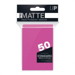 UP - Standard Sleeves - Pro-Matte - Non Glare - Bright Pink (50 Sleeves)-84147