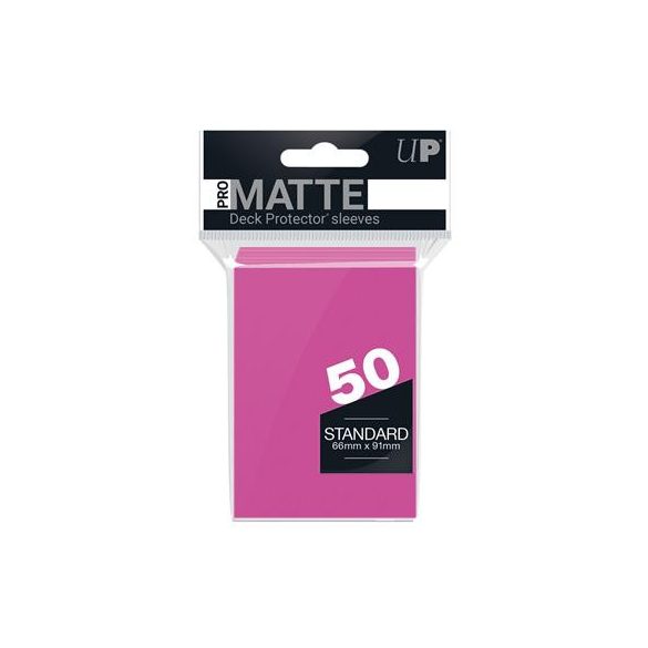 UP - Standard Sleeves - Pro-Matte - Non Glare - Bright Pink (50 Sleeves)-84147