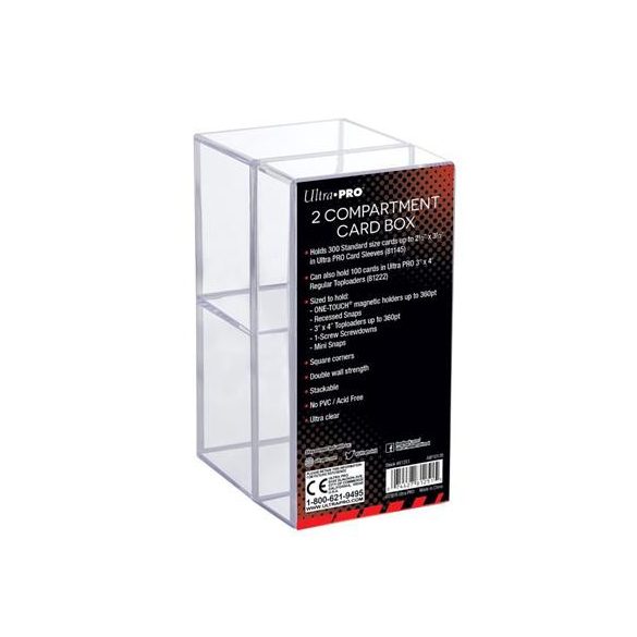 UP - 2-Piece Clear Card Box Two Compartment-81251