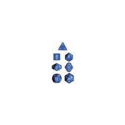 Chessex Opaque Polyhedral 7-Die Sets - Light Blue w/white-25416