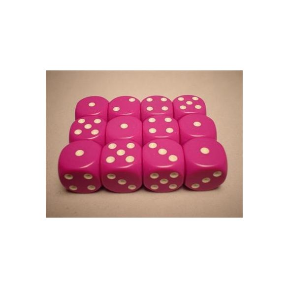 Chessex Opaque 16mm d6 with pips Dice Blocks (12 Dice) - Light Purple w/white-25627