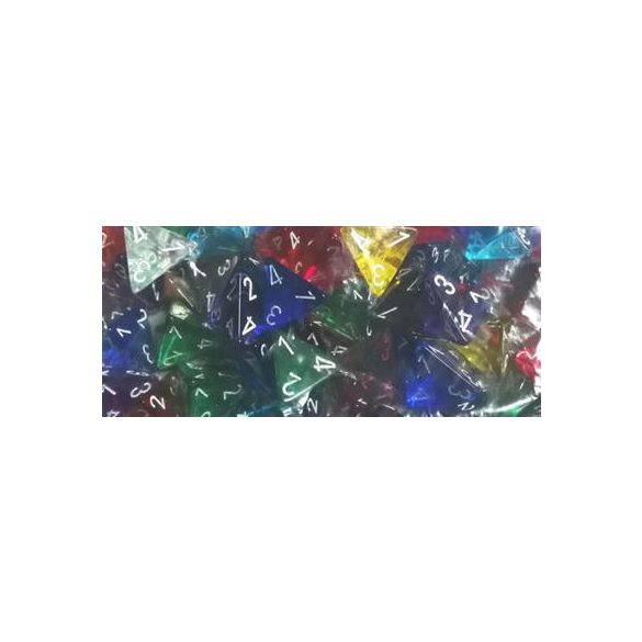 Chessex Translucent Bags of 50 Dice - Bag of 50: Translucent d4-29604