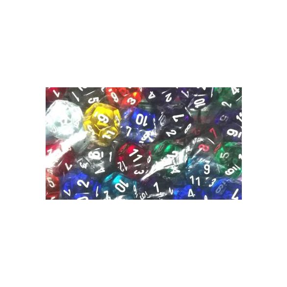 Chessex Translucent Bags of 50 Dice - Translucent d12-29612