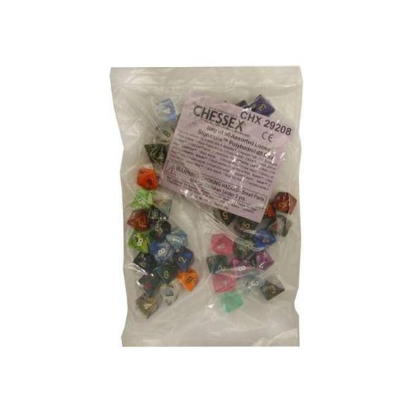 Chessex Signature Bags of 50 Asst. Dice - Poly. d8 Dice-29208