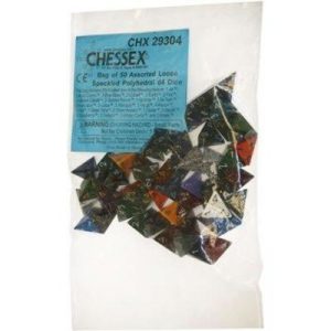 Chessex Speckled Bags of 50 Asst. Dice - Loose Speckled Polyhedral d4 Dice-29304