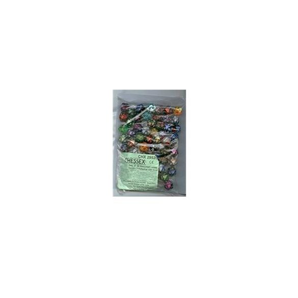 Chessex Gemini Bags of 50 Asst. Dice - Loose Gemini Poly. d20 Dice-29520