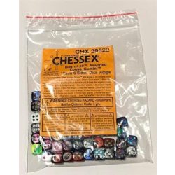 Chessex Gemini Bags of 50 Asst. Dice - Loose Gemini 12mm d6 w/pips Dice-29522