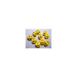 Chessex Opaque Polyhedral Ten d10 Set - Yellow/black-26202