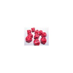 Chessex Opaque Polyhedral Ten d10 Set - Red/black-26214