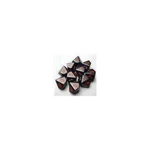 Chessex Opaque Polyhedral Ten d10 Set - Black/red-26218