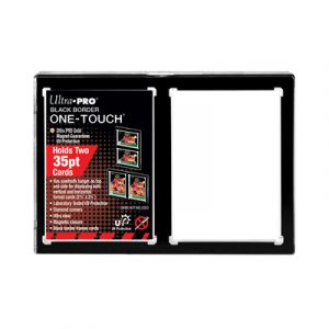 UP - 2-Card Black Border ONE-TOUCH Magnetic Holder-15112-UV