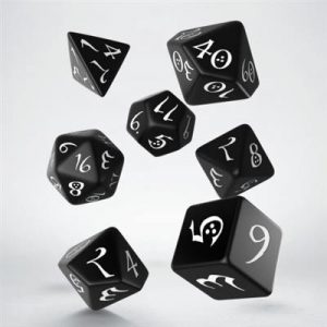 Classic RPG Black & white Dice Set (7)-SCLE01