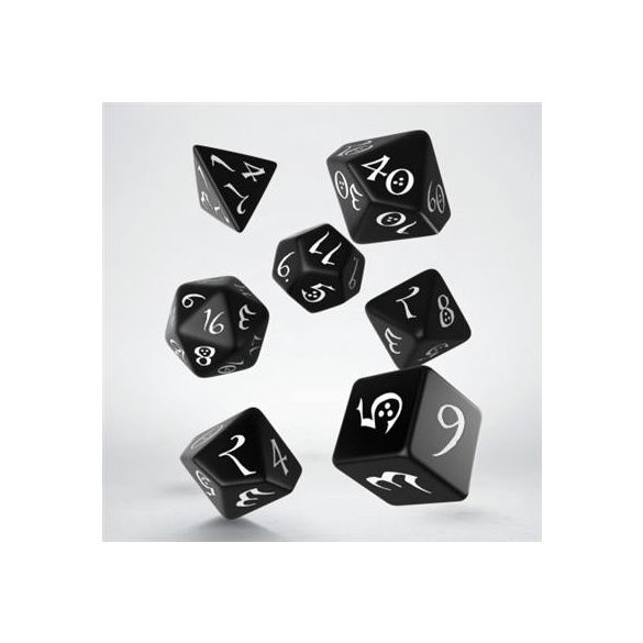 Classic RPG Black & white Dice Set (7)-SCLE01