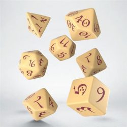 Classic RPG Beige & burgundy Dice Set (7)-SCLE14