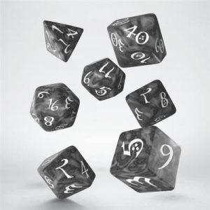 Classic RPG Smoky & white Dice Set (7)-SCLE11