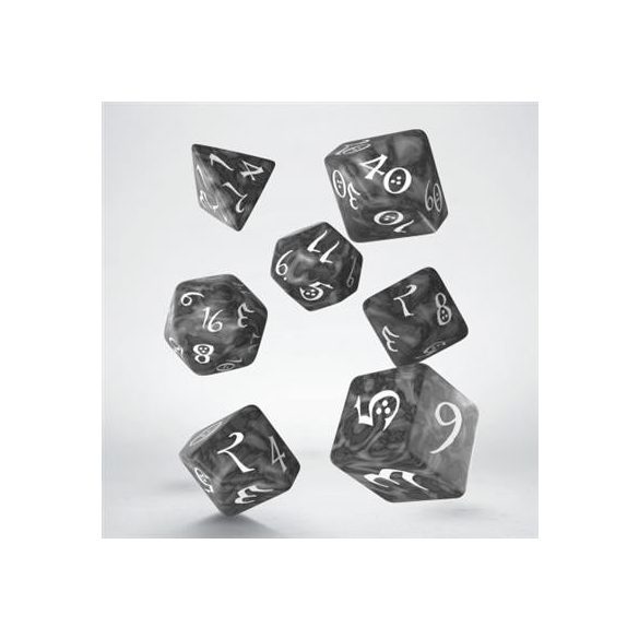 Classic RPG Smoky & white Dice Set (7)-SCLE11