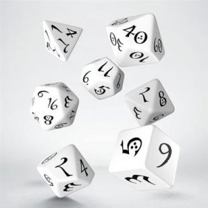 Classic RPG White & black Dice Set (7)-SCLE02