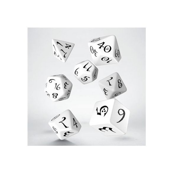 Classic RPG White & black Dice Set (7)-SCLE02