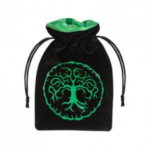 Forest Black & green Velour Dice Bag-BFOR202