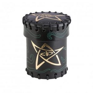 Call of Cthulhu Black & green-golden Leather Dice Cup-CCTH101