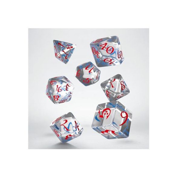 Classic RPG Translucent & blue-red Dice Set (7)-SCLE03