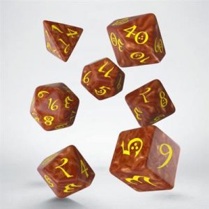 Classic RPG Caramel & yellow Dice Set (7)-SCLE10