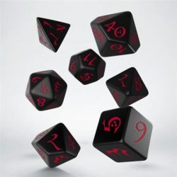 Classic RPG Black & red Dice Set (7)-SCLE06