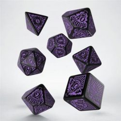 COC Horror on the Orient Express Black & purple Dice Set (7)-SCTO05