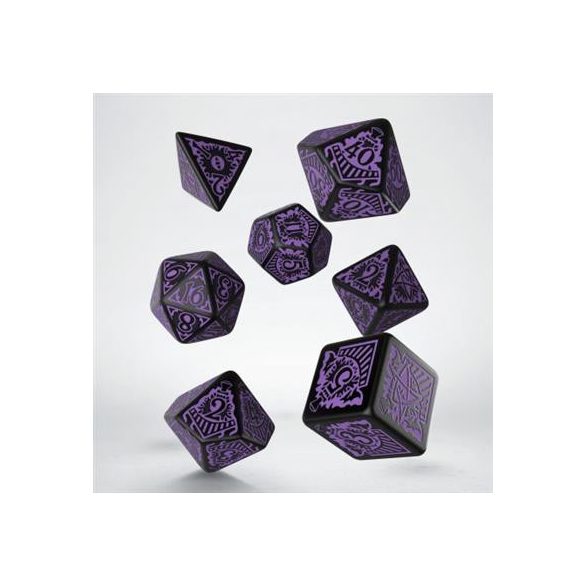 COC Horror on the Orient Express Black & purple Dice Set (7)-SCTO05